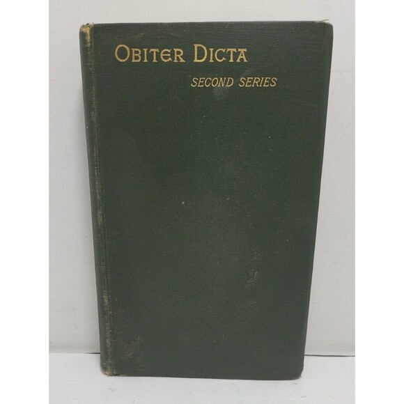 Obiter Dicta Second Series-By Augustine Birrell 1887 Edition - Picture 1 of 9
